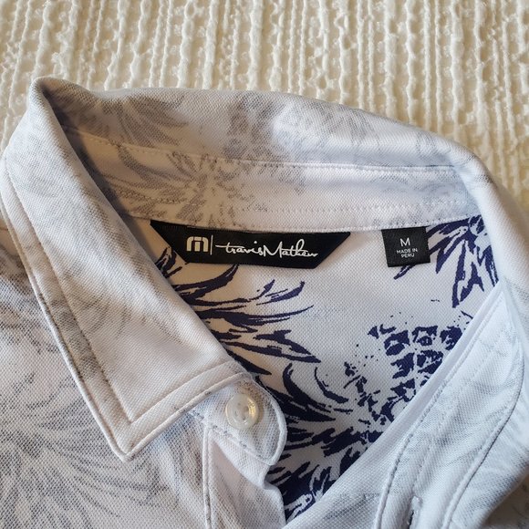 Travis Mathew Golf Polo - White w/muted Gray - Picture 3 of 5